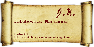 Jakobovics Marianna névjegykártya