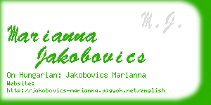 marianna jakobovics business card
